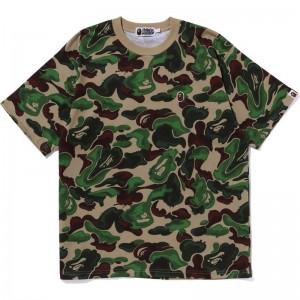 Men Bape Art Camo Ape Head One Point Tee Cut And Sewn Green USA | BY7020000