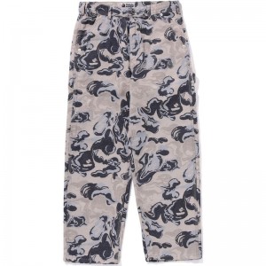 Men Bape Art Camo Gobelin Work Pants Pants Blue USA | HZ4243523