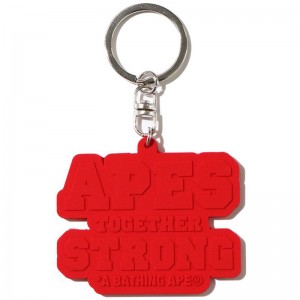 Men Bape Ats Keychain Accessories Red USA | LN7355635