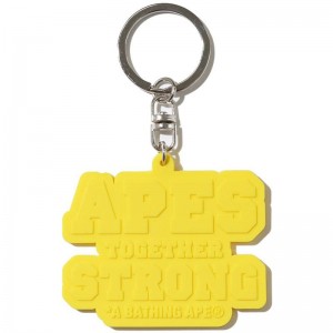 Men Bape Ats Keychain Accessories Yellow USA | CU1951691