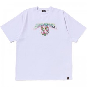 Men Bape (B)Ape Sounds Tee Relaxed Fit Cut And Sewn White USA | YS8061901