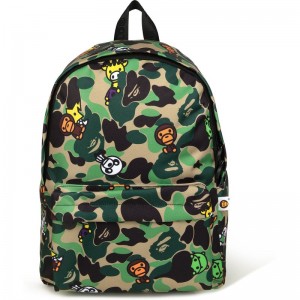 Men Bape Baby Milo Medium Backpack Bags Green USA | DW7575555