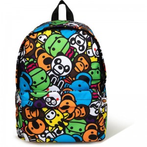 Men Bape Baby Milo Medium Backpack Bags Multi USA | NZ7324834