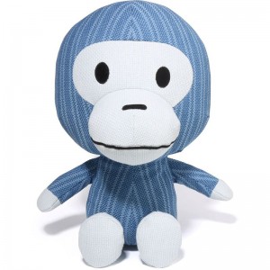 Men Bape Big Baby Milo Plush Doll Figure Navy USA | TI6395935