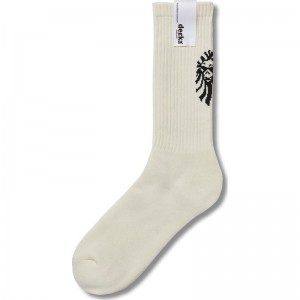 Men Bape Black X Decka Socks Socks White USA | DL4463143