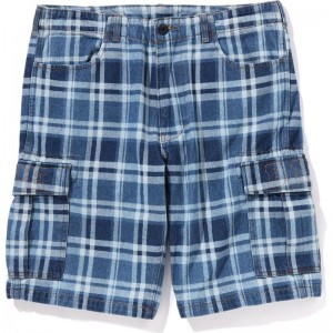 Men Bape Check 6 Pocket Denim Shorts Shorts Indigo USA | NV7675565