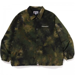 Men Bape Chusen Relaxed Fit Coach Jacket Jackets Olivedrab USA | ED2532652