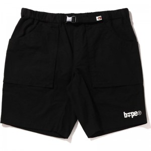 Men Bape Climbing Shorts Shorts Black USA | KP1543653