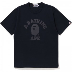 Men Bape College Heavy Weight Tee Cut And Sewn Red USA | NP9344334