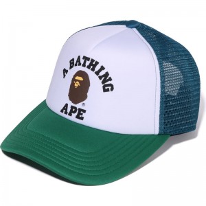 Men Bape College Mesh Cap Caps Blue USA | RU2084704