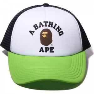 Men Bape College Mesh Cap Caps Light Green USA | PP0385435