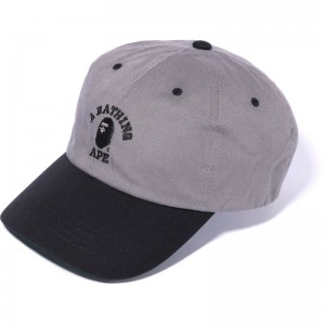 Men Bape College Panel Cap Caps Gray USA | ED6626666