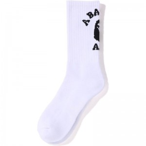 Men Bape College Socks Socks White USA | BQ8910490