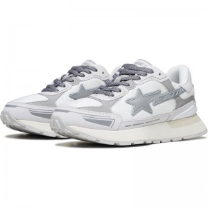 Men Bape Cross Sta Sneakers White USA | NW1190210