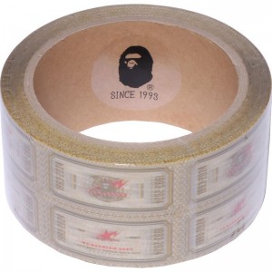 Men Bape Drink Ticket Vinyl Tape Accessories Gold USA | TD8324434