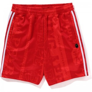 Men Bape Fans Scarf Shorts Shorts Red USA | CP9522052