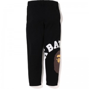 Men Bape Giant College Sweat Pants Pants Black USA | MQ0362932