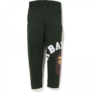 Men Bape Giant College Sweat Pants Pants Olivedrab USA | JM5976396