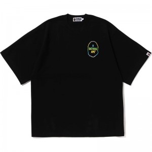 Men Bape Gradient T-block Oversized Tee Cut And Sewn Black USA | SI5735875