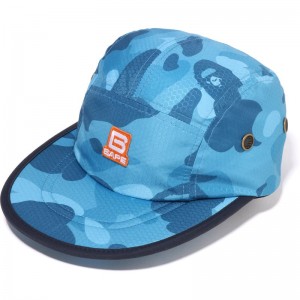 Men Bape Honeycomb Camo Jet Cap Caps Blue USA | KU0899389