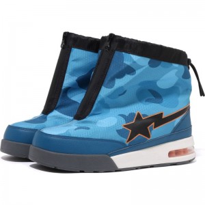 Men Bape Honeycomb Camo Zip Road Sta Sneakers Blue USA | ET8571051