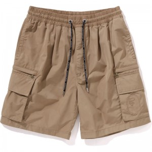 Men Bape Ink Camo Cargo Shorts Shorts Beige USA | WW2236026