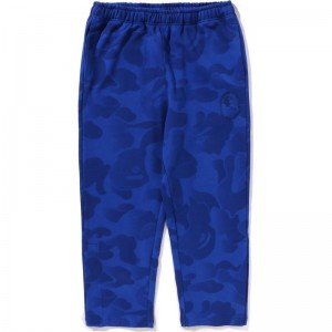 Men Bape Ink Camo Wide Leg Snap Detail Track Pants Pants Blue USA | XB8598958