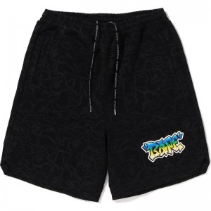 Men Bape Line Camo Basketball Shorts Shorts Black USA | EX6148918