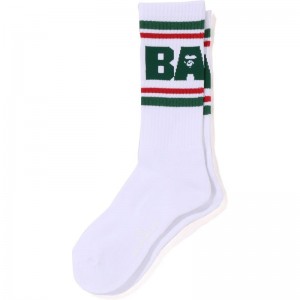 Men Bape Line Socks Socks Green USA | TW5260620