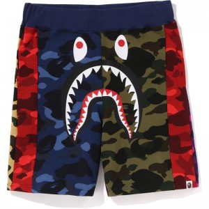 Men Bape Mix Camo Crazy Sweat Shorts Shorts Multicolor USA | TM1038208