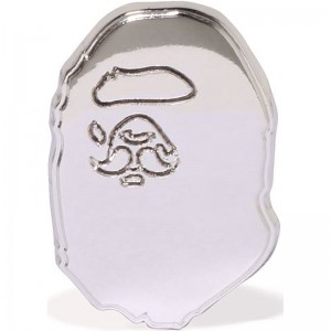 Men Bape Mr. Bathing Ape Ape Head Pins Accessories Silver USA | BD1649769