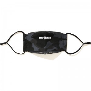 Men Bape Mr. Bathing Ape Camo Mask Accessories Black USA | VE4805385