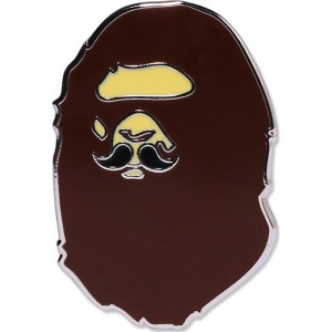 Men Bape Mr. Bathing Ape Golf Clip Marker Accessories Brown USA | XV6871581