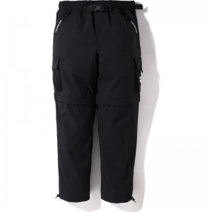 Men Bape Multi Pocket Detachable Wide Fit Pants Pants Black USA | FU1909799