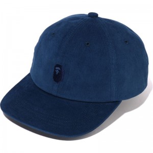 Men Bape One Point Corduroy 6panel Cap Caps Blue USA | NV0949999