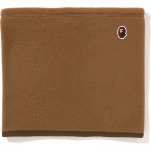 Men Bape Polartec 2way Neck Warmer Accessories Beige USA | HJ4639469