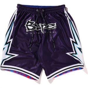 Men Bape Reversible Basketball Shorts Shorts Purple USA | DU9759979