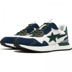 Men Bape Road Sta Express #2 Sneakers Green Navy USA | WX8940990