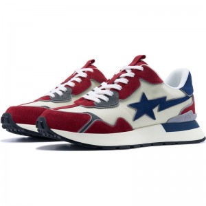 Men Bape Road Sta Express Sneakers Red USA | AF9842282