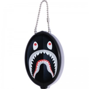 Men Bape Shark Coin Case Accessories Black USA | HU3635765