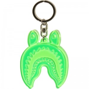 Men Bape Shark Reflective Keychain Accessories Green USA | FJ6734874