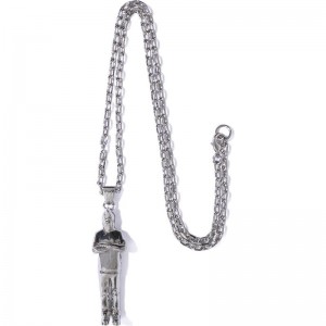 Men Bape Shark Seijin Necklace Accessories Silver USA | JH8433543