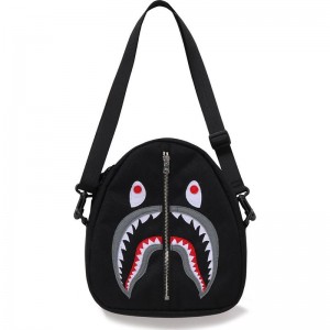 Men Bape Shark Shoulder Bag Bags Black USA | GJ1145615