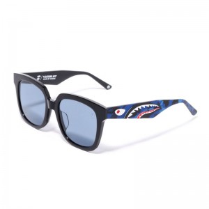 Men Bape Shark Sunglasses 13 Shark30 Eyewear Navy USA | CY2663063