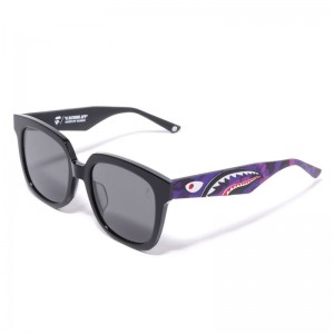 Men Bape Shark Sunglasses 13 Shark30 Eyewear Purple USA | QR8328638