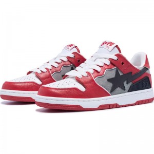 Men Bape Sk8 Sta #1 Sneakers Red USA | BU4077007