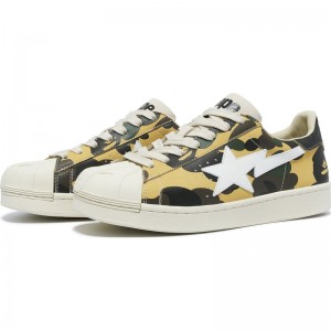 Men Bape Skull Sta 1st Camo Sneakers Yellow USA | KF8816186