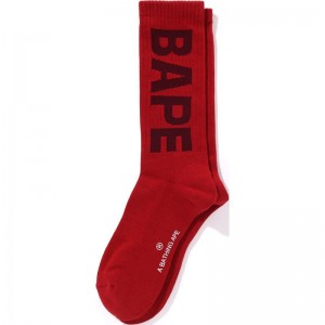 Men Bape Socks Socks Red USA | WB0353433