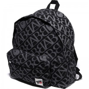 Men Bape Sport Monogram Daypack Bags Black USA | BX2263723