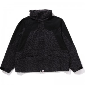 Men Bape Sport Monogram Snowboard Jacket Jackets Black USA | GU8988498